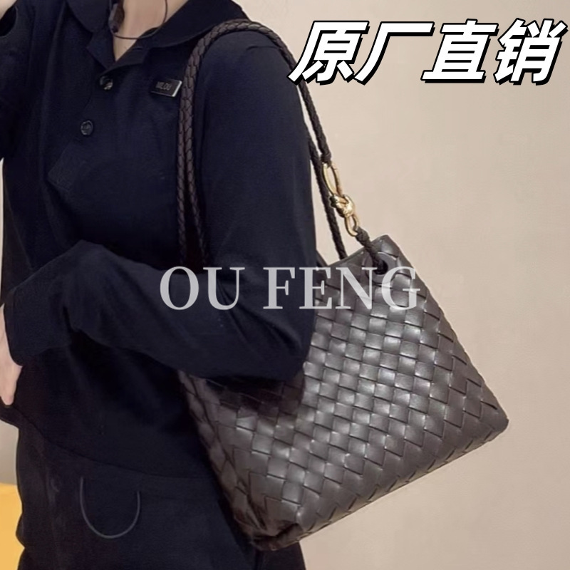 Foreign Trade Export Baodajia Newandiamo Handbag Small Goatskin Shoulder Tote Bag Bv Woven Bag 32