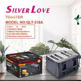 RAF欧规士炉吐司机 多士炉2片早餐烤三明治吐司小型面包机加热迷