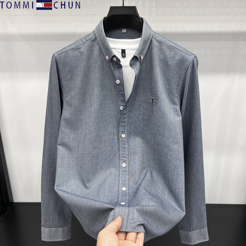 American Genuine Tommy Long-Sleeved Shirt Men's Spring and Autum New Fashion Business Casual Oxford Shirt Jacket American Genuine Tommy Long-Sleeved Shirt Men's Spring and Autum New Fashion Business Casual Oxford Shirt Jacket