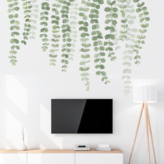 廠家跨境新款綠植草藤吊籃自粘牆貼畫客廳臥室走廊玄關裝飾KSY179