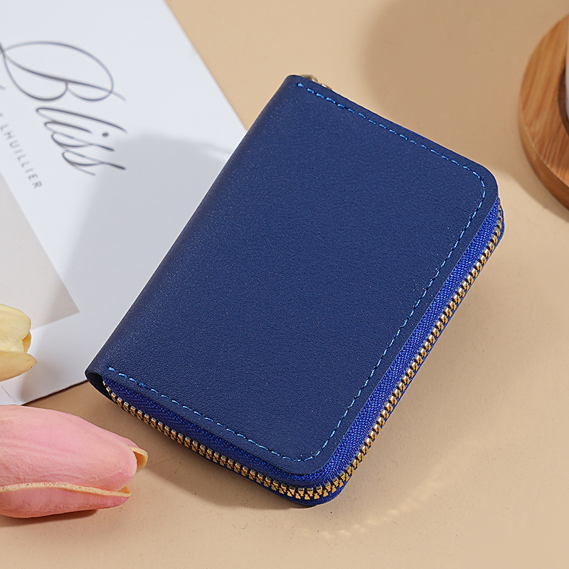 Bolsa de tarjetas de órgano de color sólido, bolsa de tarjetas compacta y exquisita para mujeres, bolsas de tarjetas de bienestar de gran capacidad para hombres, bolsas de tarjetas transfronterizas