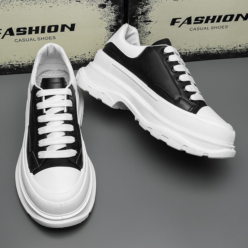 p9Shoes pour hommes automne nouvelles chaussures de sport décontractées pour hommes chaussures basses en cuir plate-forme à semelles épaisses baskets pour hommes Mc Queen chaussures blanches_voghion.com