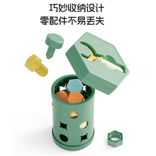 Fun magnetic toy screws matching and combining baby puzzle DIY twist shapes eating insects bolts large grains