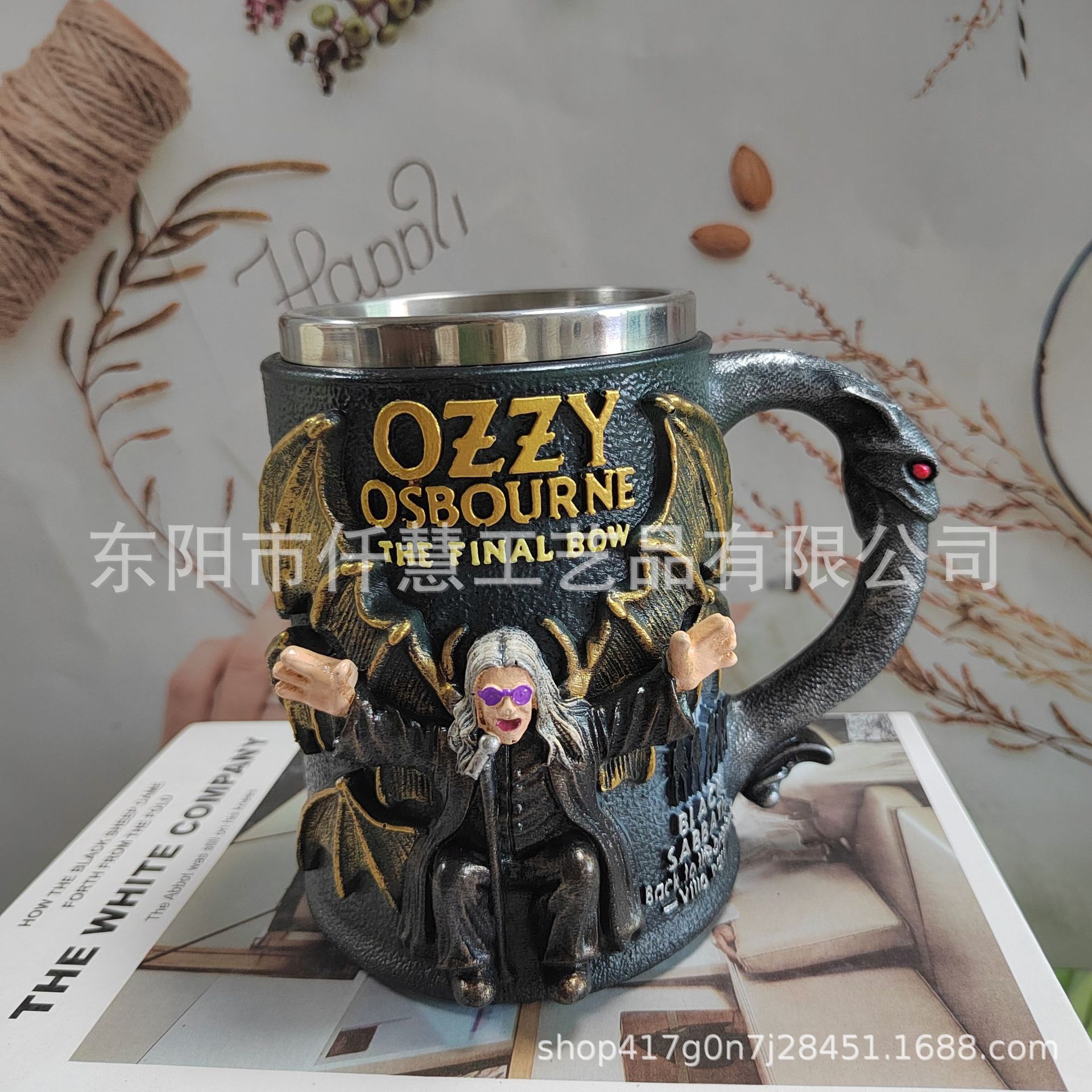 2025 explosión transfronteriza Halloween esqueleto hombre murciélago taza fábrica de resina diaria artesanía mayorista