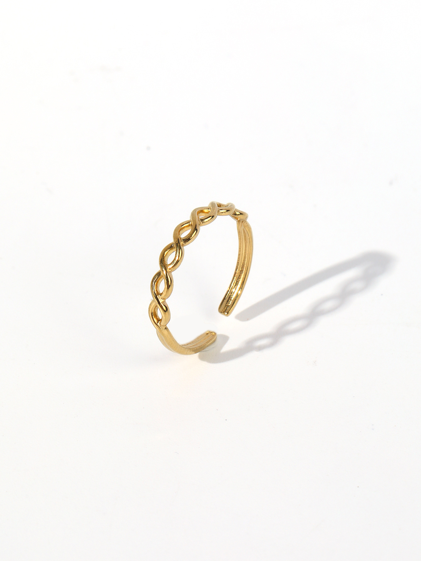 304 Stainless Steel Material Leaves, Heart Shape, Solid Color Pattern Women's Gender Wholesale Jewelry Retro Leaves Heart Shape Solid Color 304 Stainless Steel Open Rings