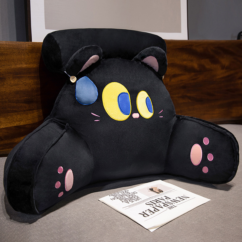 De dibujos animados de noche bolsa suave gran respaldo estudiante dormitorio almohada cama lectura apoyo la cintura almohada sofá ventana Bahía cojín