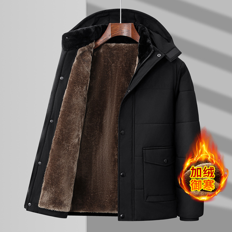 M - 8XL extra tamaño papá más chaqueta de algodón de invierno otoño de mediana edad chaqueta de algodón de hombre casual chaqueta cálida