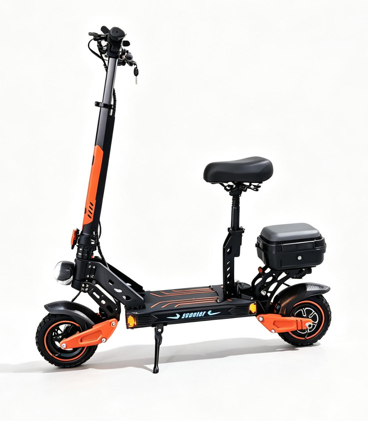 New Electric Scooter Adult Folding Mobility Scooter 11inch Lithium Battery Two-Wheel Scooter with Seat Detachable Cross-Border