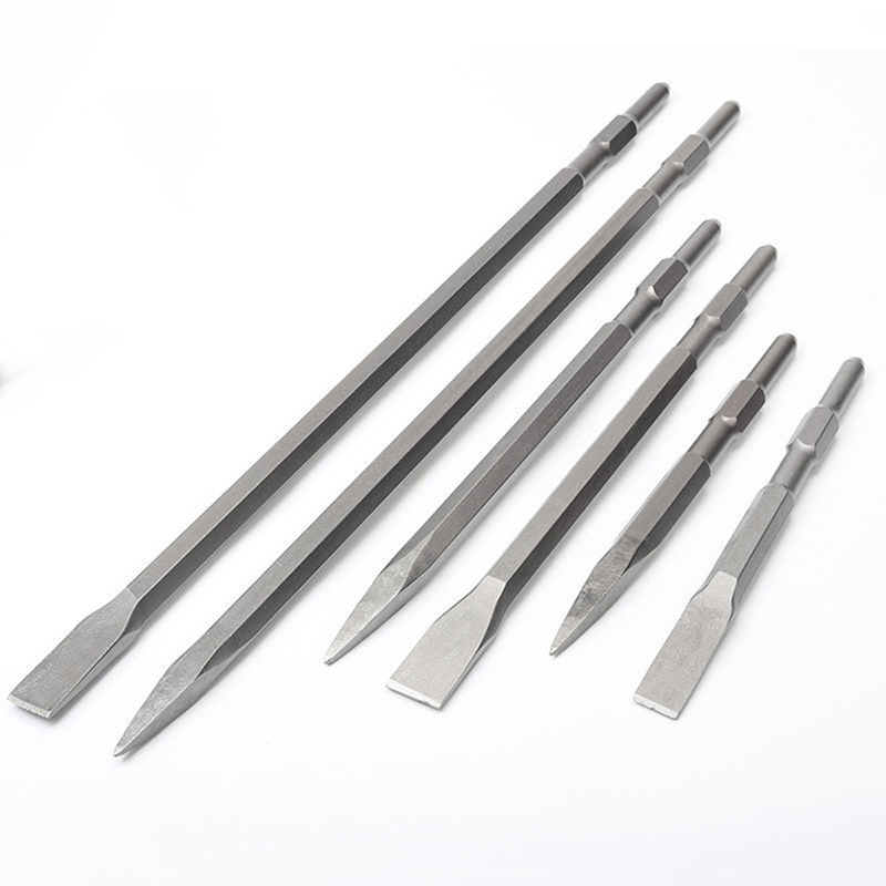 Venta al por mayor martillo eléctrico de punta de martillo de punzón de cinta plana ensanchado de mango cuadrado de piedra mango redondo de dos fosas dos ranuras en forma de U de doble propósito de martillo eléctrico