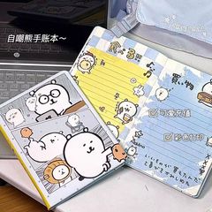 卡通自嘲熊皮质A5笔记本彩色内页高颜值学生手账本记事本子日记本