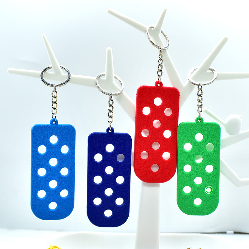 Pvc Soft Keychain Key Holder for DIY Shoe Charms, Backpack Pendants, and Bag Accessories