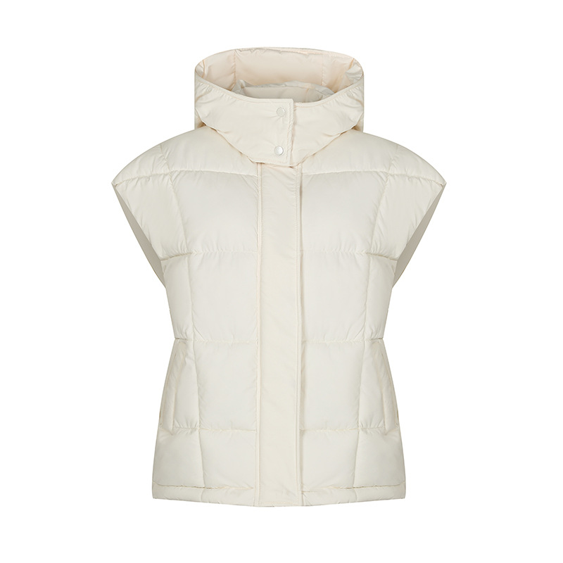 2024 transfronterizo Europa y los Estados Unidos nueva ropa de mujer de color sólido con cremallera bolsillo chaleco de algodón de moda con capuchón temperamento chaqueta de viaje image 5
