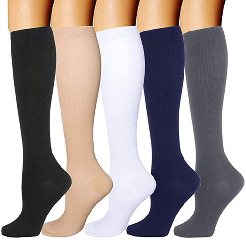 Cross-border exclusive supply of new multi-color pressure sequential socks nylon high elastic Socks TV flat socks wholesale