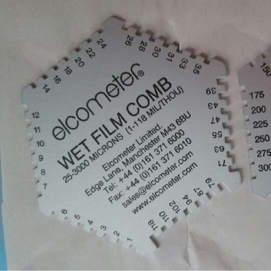 原装 易高B112AL六角湿膜梳 25-3000μ 湿膜测厚仪  铝制六角湿膜