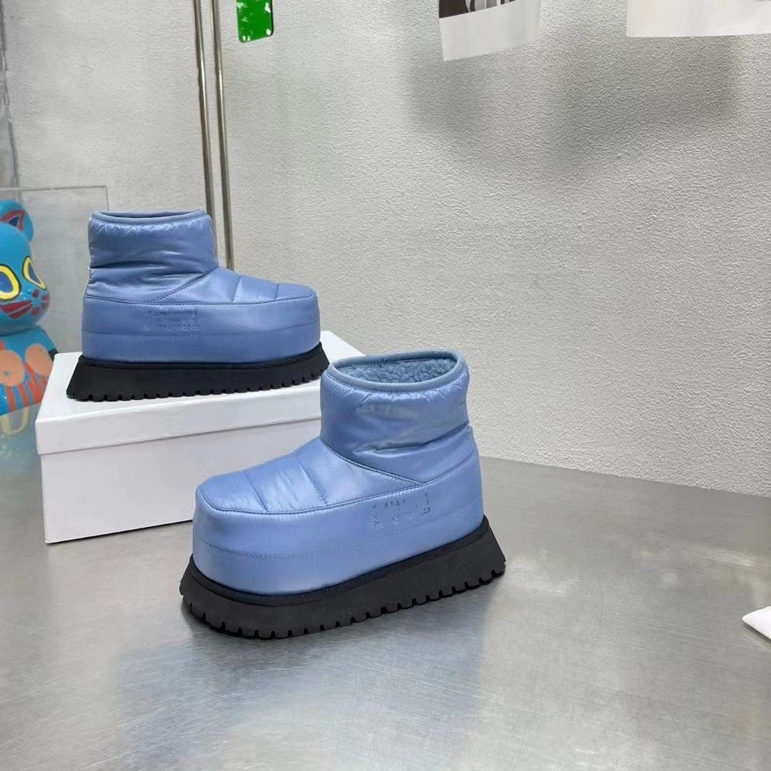 High keep warm winter low boots platform, shoes with down, 2023