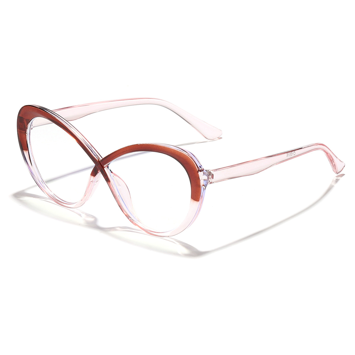 Nuevo marco ovalado cruzado transfronterizo, gafas anti-luz azul de color en contraste, celebridades de Internet, el mismo modelo, pequeñas gafas de sol para exteriores