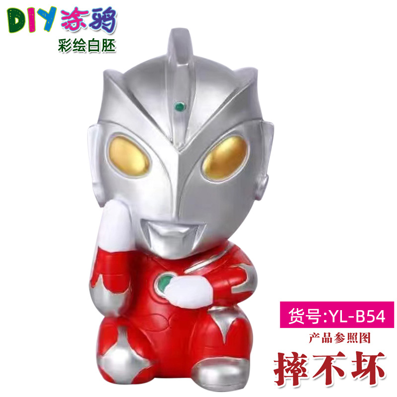 Gran vinilo yeso muñeca embrión blanco al por mayor puntada alcancía gran puntada artesanal DIY colorear blanco