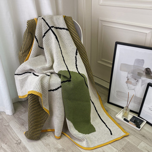Nordic Blanket Shawl Blanket Quilt Single Small Knitted Leg Office Chair Sofa Blanket Cover Nap Blanket