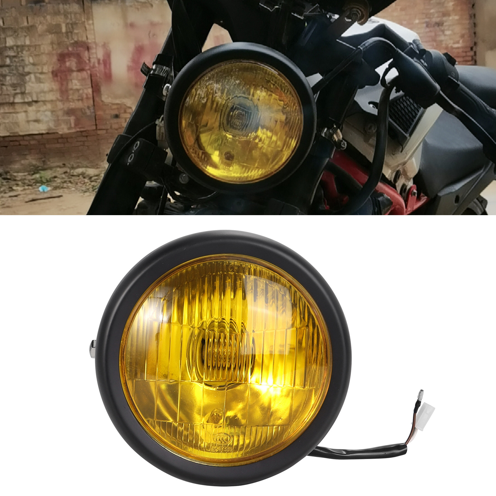 CG125 GN125 Retro Motorcycle Accessories Side Mount 6.5 inch Headlight