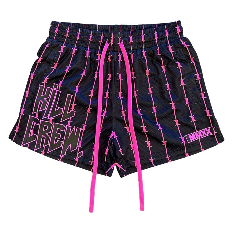 Летние модные брендовые американские спортивные шорты, повседневные брюки в стиле ретро с тремя точками, мужские тренировочные быстросохнущие дышащие баскетбольные штаны