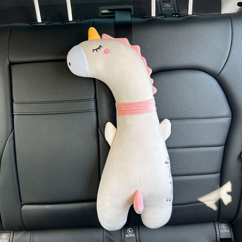 Car Shoulder: Katong Seat belt shoulder pad - pink-dinosaur-shoulder-pillow-single