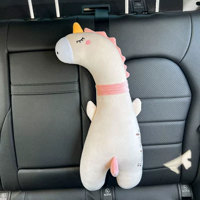 safety belt anti-collar multifunctional cartoon: Seat belt shoulder pad - pink-dinosaur-shoulder-pillow-single