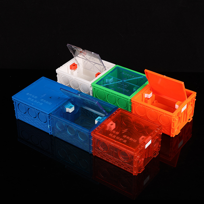 86-type 50mm base box high-quality concealed assembled plastic box home installation box switch and socket panel flame-retardant splicing box
