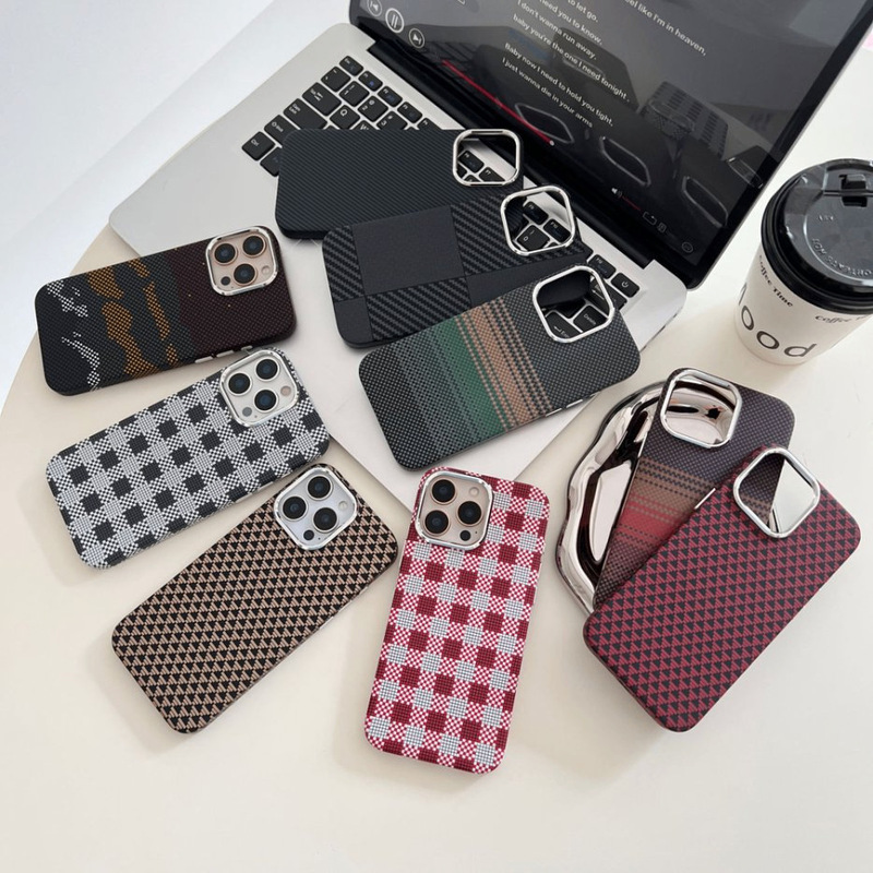 凯夫拉碳纤维纹适用iPhone17手机壳五金鹰眼超薄肤感苹果16保护套|undefined