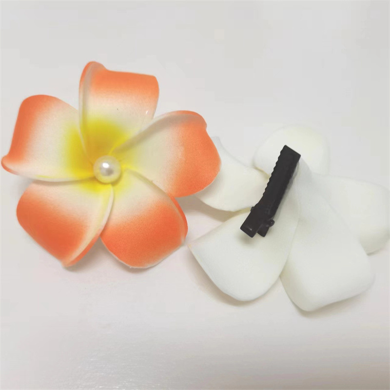 클립이 달린 7cm 오렌지 펄