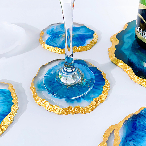 Crystal cluster coaster mold irregular tray tea cup diy crystal glue insulated cup holder ornament silicone mold