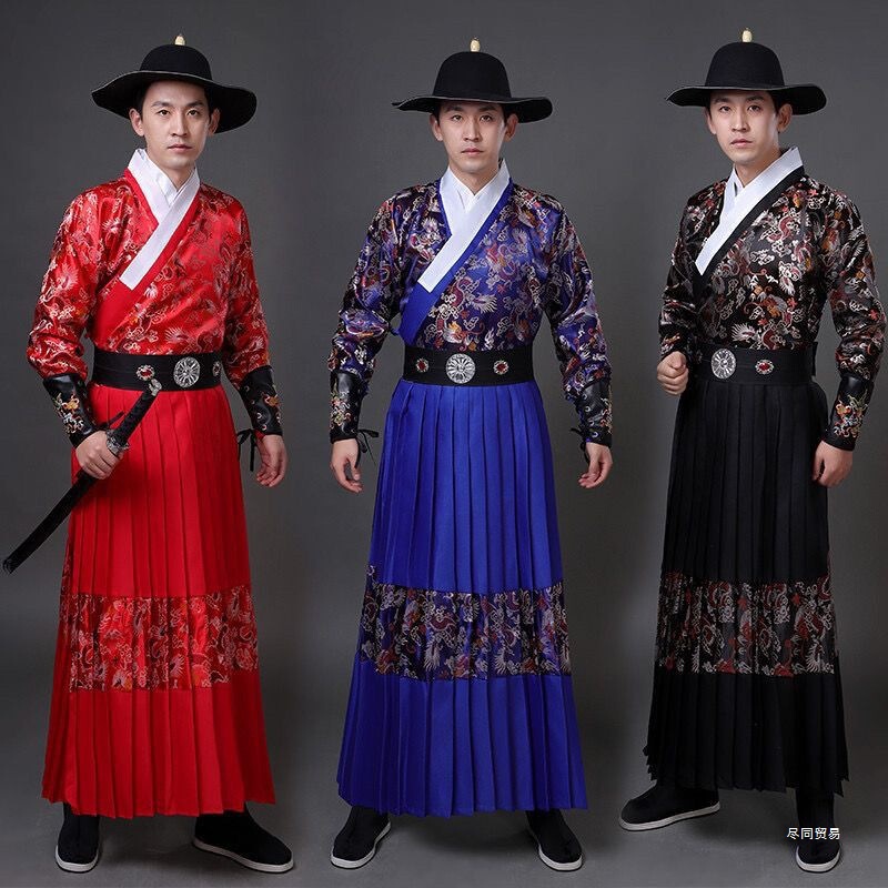 Ancient Ming Dynasty Han Dynasty Men's Embroidered Spring Knife Flying Fish Suit Brocade Guard Clothes Python Robe Yasa Ming Dynasty Costume Complete Set