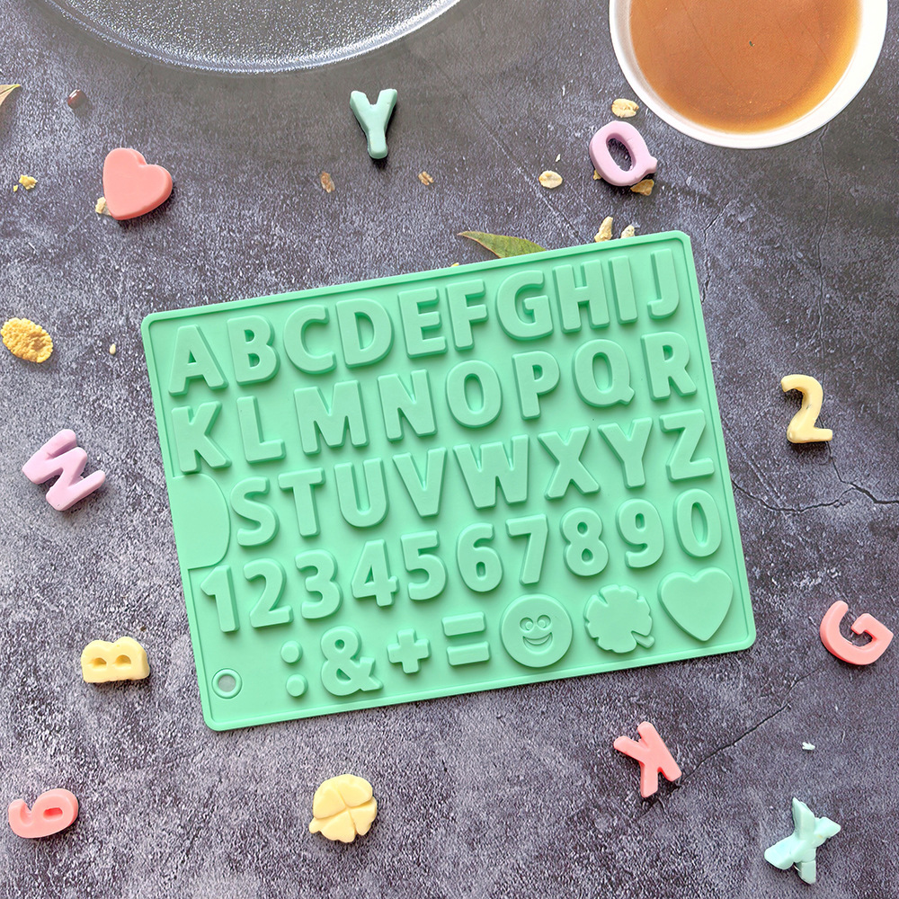 462 chocolate monoletra pastel de chocolate molde de silicona gelatina molde de torta de pan herramientas de horneado