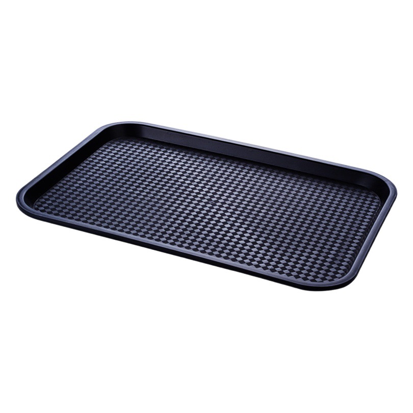 Thickened Plastic Fast Food Tray Rectangular Dining Plate Hotel Restaurant Bakery Commercial Fruit Plate Drain Plate