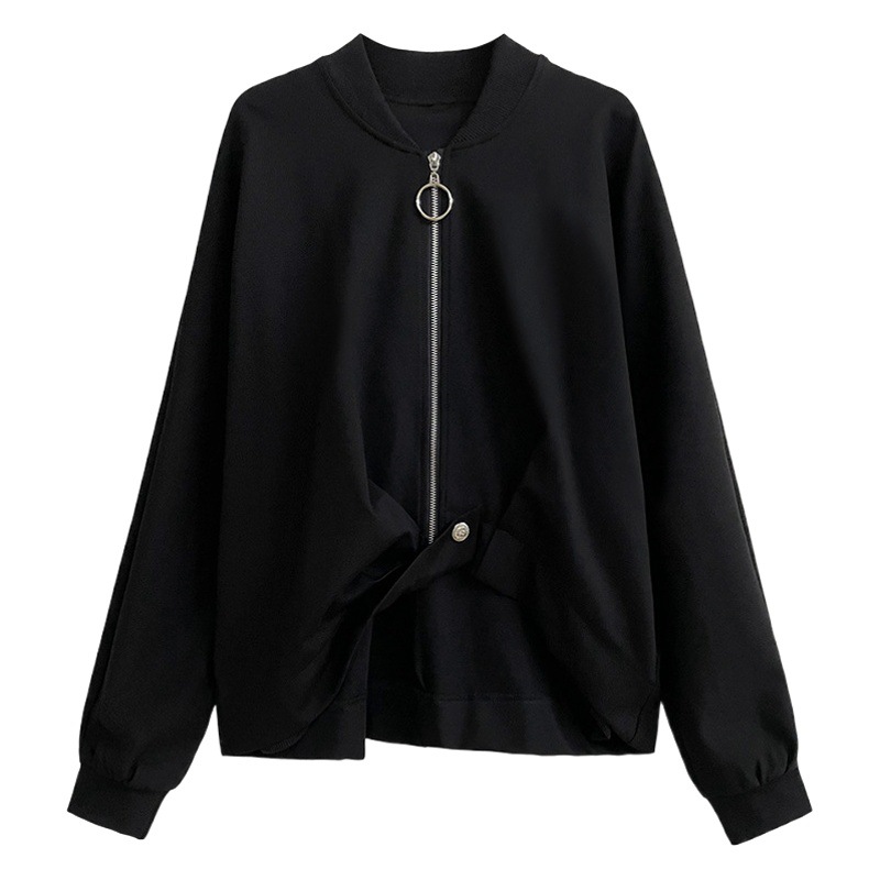 Yamamoto estilo oscuro diseño abrigo corto para las mujeres otoño nueva suelta adelgazamiento pequeño océano temperamento manga larga cardigan