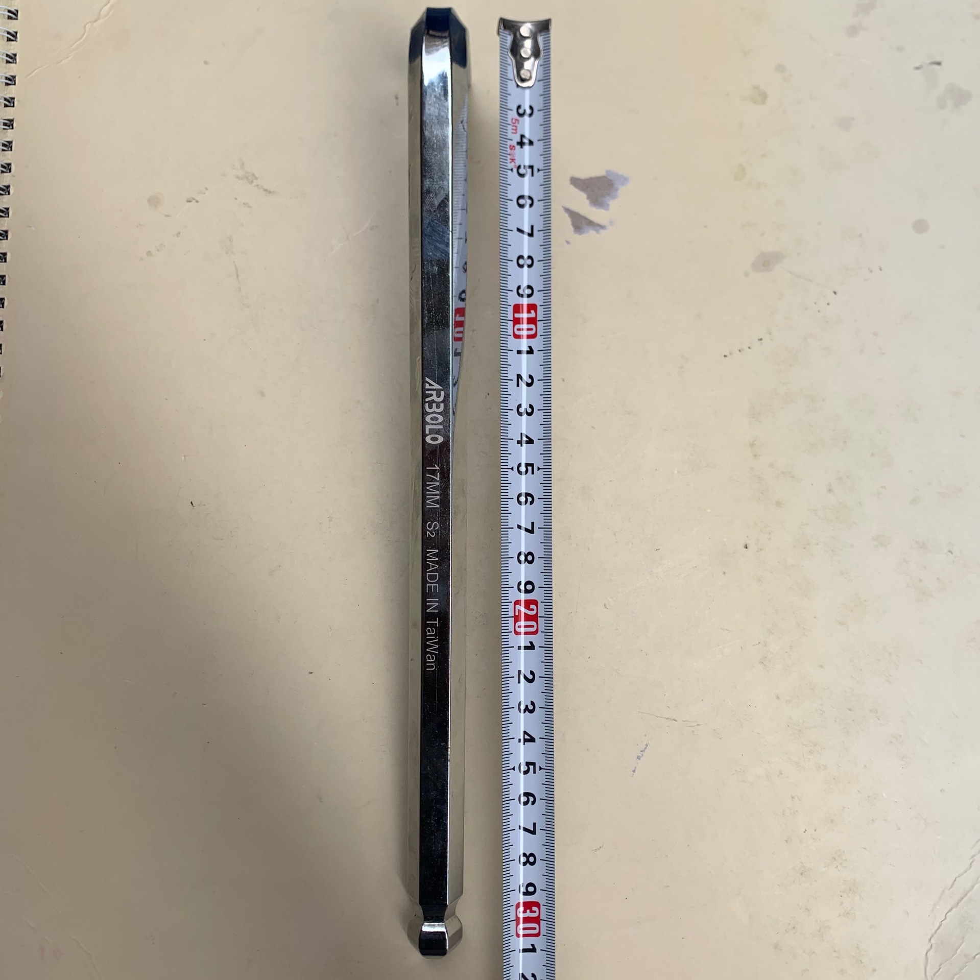 Hexágono S2 espejo endurecido llave extra-Largo hexagonal socket 12mm 14mm 17mm 19mm Fuente fabricante