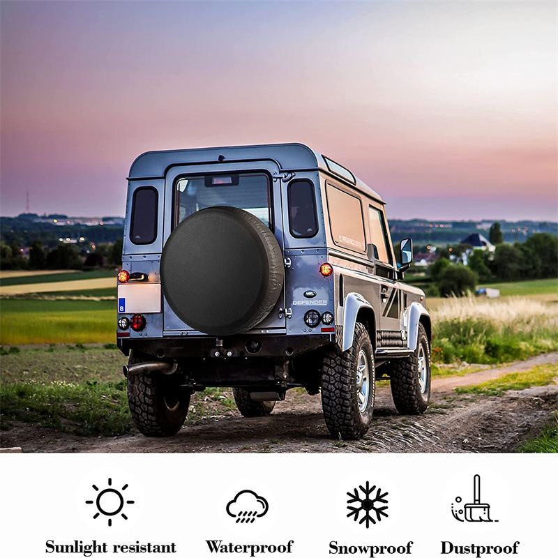 Factory Direct Sales Car Tire Cover Polyester Taffeta Wheel Cover Protective Cover Car Cover Waterproof Tire Snow Cover