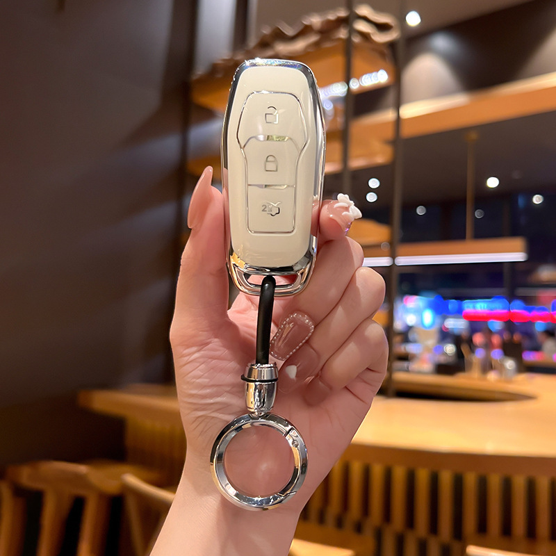 Suitable for Ford Focus Key Cover, Mondeo, Escort, Kuga, Edge, Ecosport Car Key Case, Special Key Holder Suitable for Ford Focus Key Cover, Mondeo, Escort, Kuga, Edge, Ecosport Car Key Case, Special Key Holder