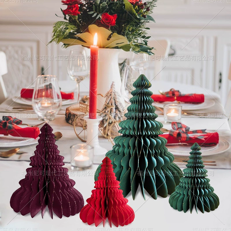 Christmas table decorations, layout, realistic props