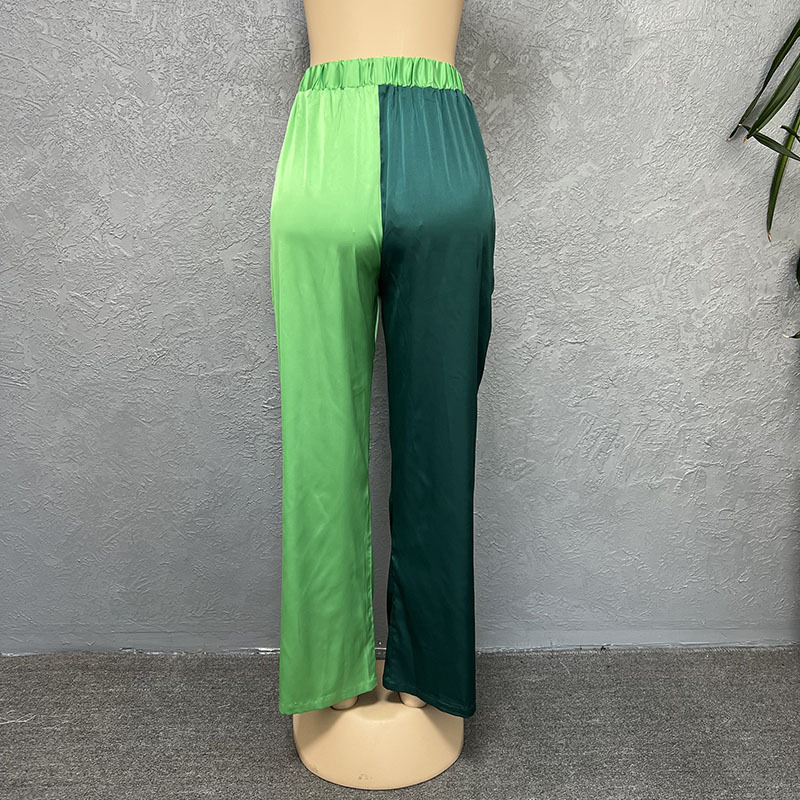Women's Simple Style Color Block Polyester Button Pants Sets display picture 5
