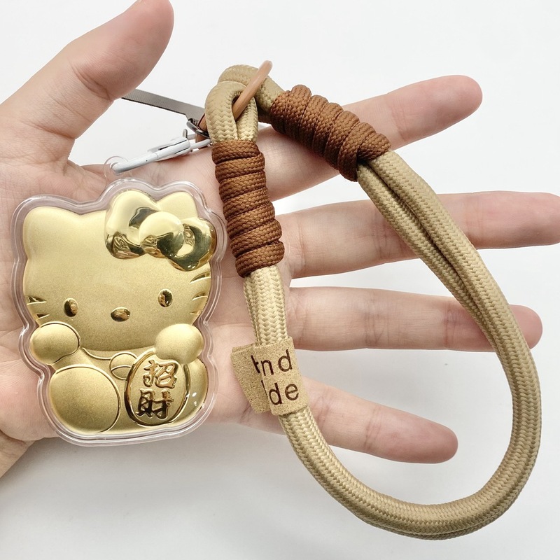 水貝人気ラブブゴールドキーホルダー LABUBU バッグペンダントパンダペンダント携帯電話チェーン漫画卸売|undefined