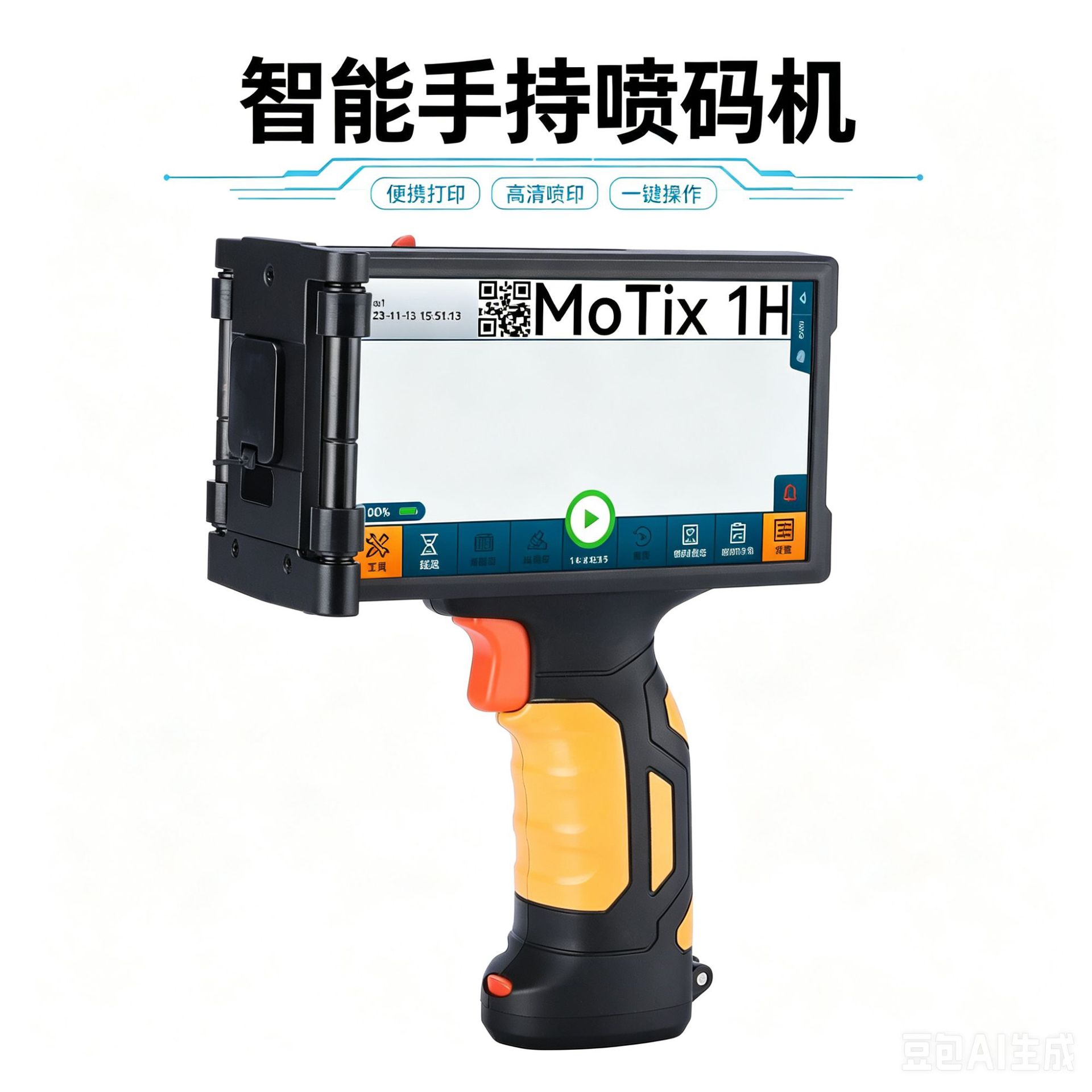 Warehouse Handheld Inkjet Printer, Assembly Line Smart Inkjet Printer, Handheld Coding Machine, Production Date, Packaging Bag Labels