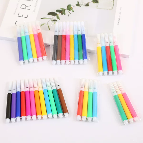 Manufacturer 101 Children's Watercolor Pens Colored Pens Drawing Pens 8/6/5/4 Colors Bagged Small Pens Water-Based Washable Gift