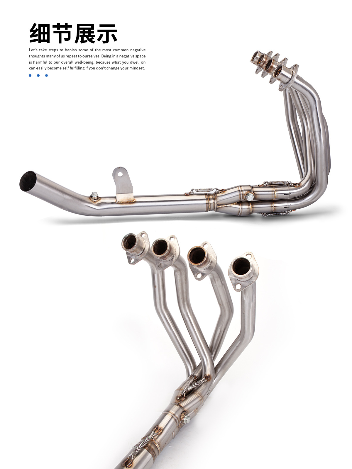 Exhaust pipe modification accessories suitable for Kawasaki ZX4R motorcycle exhaust pipe modification ZX-4RR front section middle section