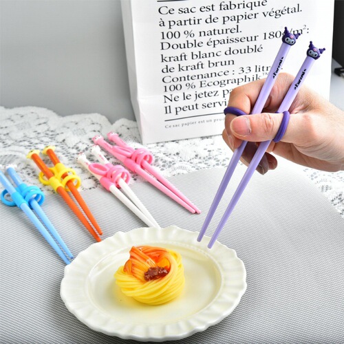 Sanrio Children's Practice Chopsticks Set with Kluromi Student Tableware Food-Grade Cute Style with Totoro
