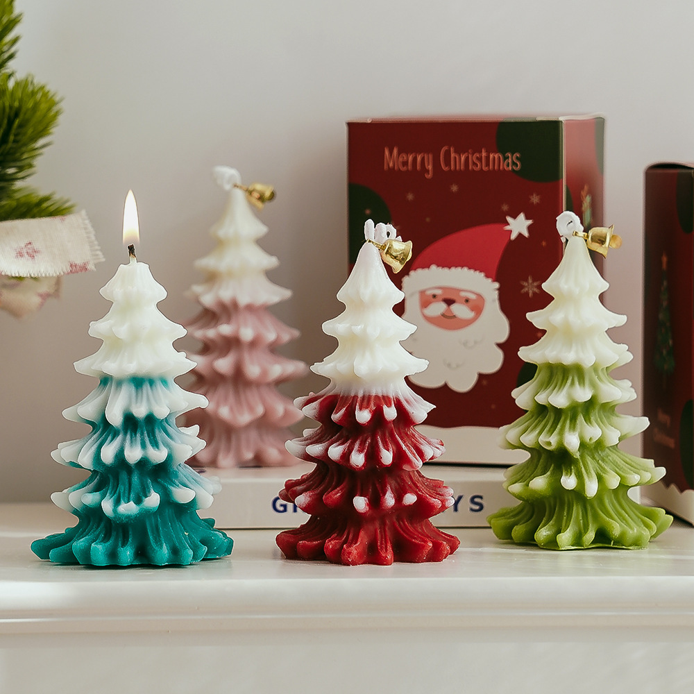 Christmas tree scented candle wholesale gift box set Christmas gift gift atmosphere decoration shape Christmas candle