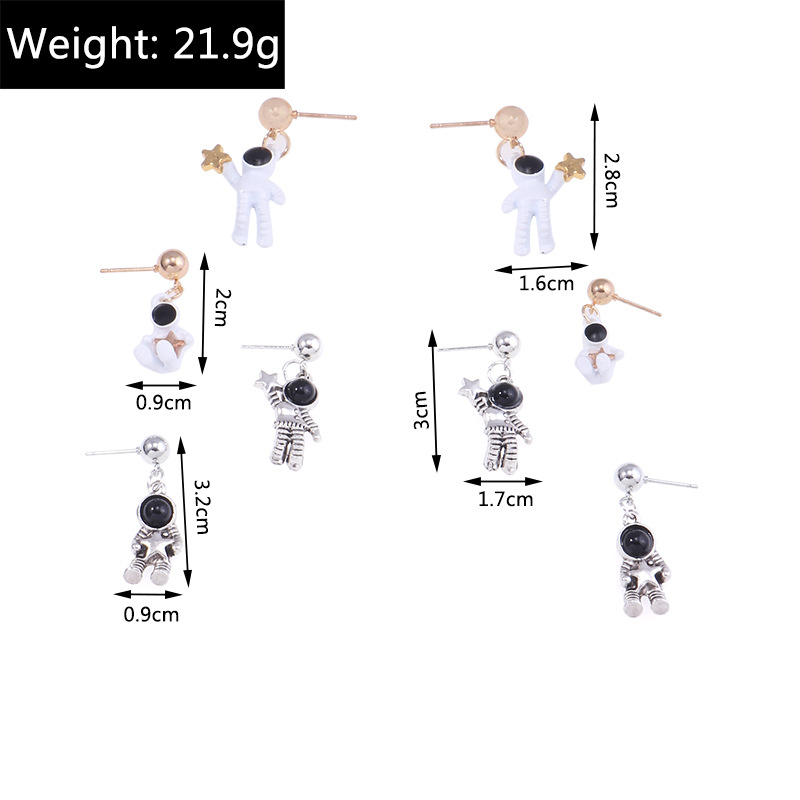15g Weight Alloy Ear Needle Material Drop Earrings Classification 5 Pairs Quantity Casual, Daily Occasion Alloy Material Cherry, Starfish Pattern Women's Gender Enamel Design Cute Style 5 Pairs Cute Cherry Starfish Enamel Alloy Drop Earrings 8