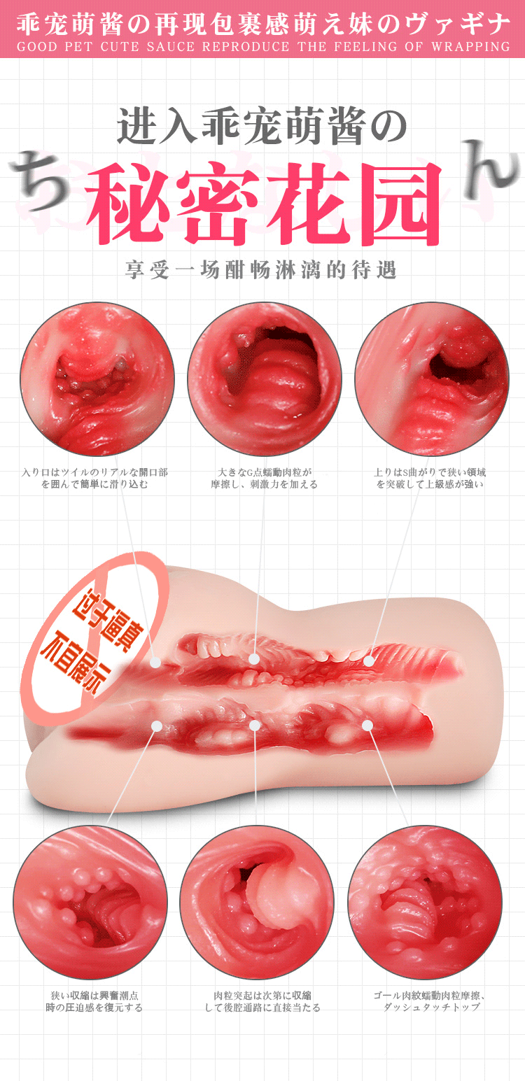 Manual Male Masturbator Aircraft Cup Realistic Vagina TPE Adult Toy — detail image 5