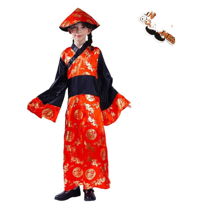Chino tradicional traje de los niños Tang traje de Carnaval traje de la mascarada ropa del funcionamiento de la etapa