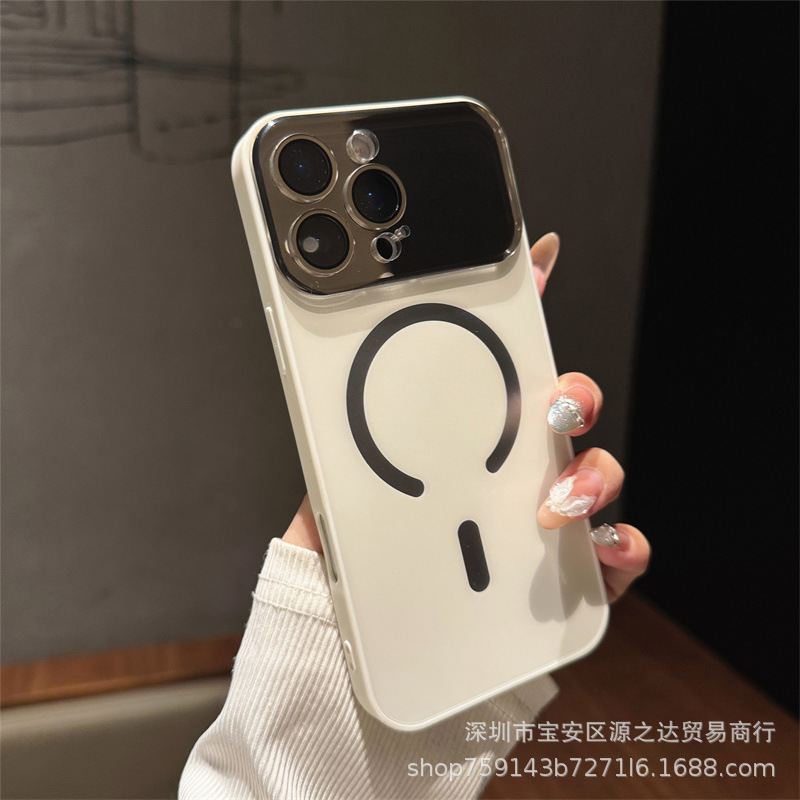 适用iPhone17Pro磨砂肤感磁吸充电手机壳苹果16秒变17大视窗全包|undefined