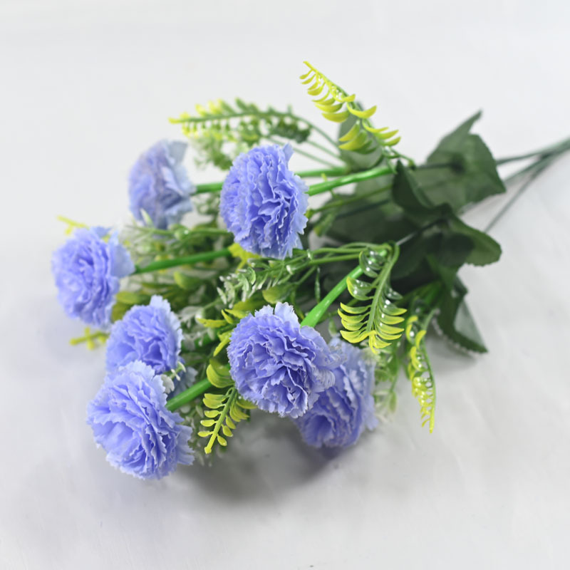 7 flores de claveles simuladas regalo del día de la madre del día del maestro decoración de bodas para el hogar props de disparo flores falsas